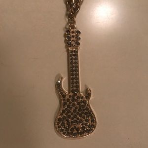Steve Madden guitar necklace new